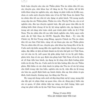 Án Lệ Việt Nam (Sách chuyên khảo, xuất bản lần thứ 2)