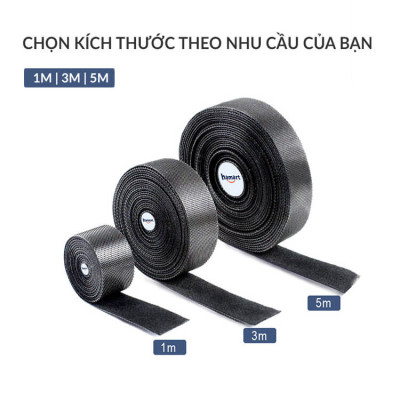 Băng Dính Gai Velcro Quấn Dây Sạc Điện Thoại Tai Nghe Dán Thu Gọn Dây Điện Đa Năng Sáng Tạo - Hàng Nhập Khẩu