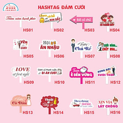 Hashtag cầm tay đám cưới