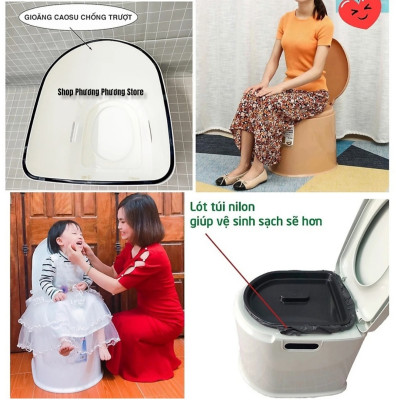 Bô vệ sinh cho người già di động vô cùng chắc chắn