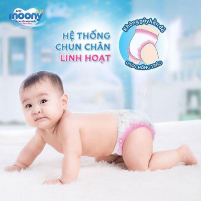 [CỘNG 6 MIẾNG] Tã quần Moony cao cấp L44+6 (Boy) - Nhập khẩu từ Nhật Bản