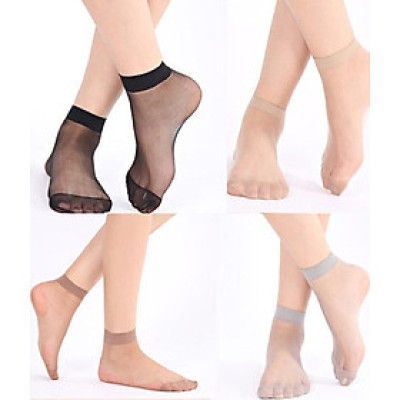 Combo 10 Đôi Tất  Lưới Ngắn Siêu Mỏng Cho Nữ-Giao Màu Ngẫu Nhiên