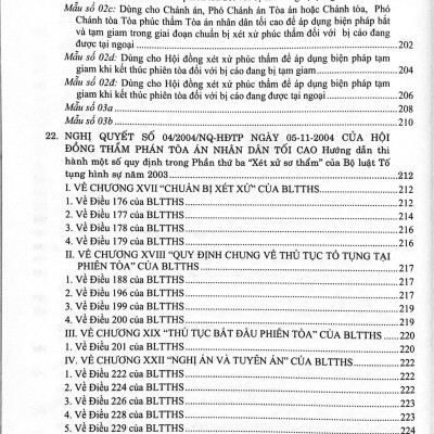  Các Nghị quyết của Hội đồng Thẩm phán Tòa án nhân dân tối cao về hình sự và tố tụng hình sự từ năm 1986 đến năm 2024