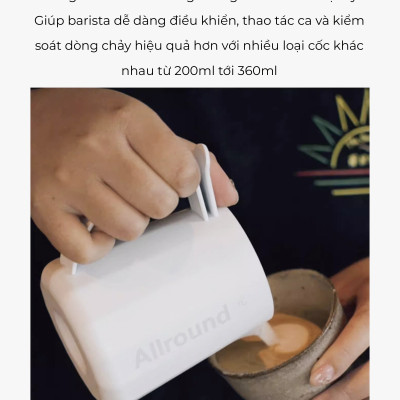 Ca đánh sữa All Round 480ml CAFEDE KONA