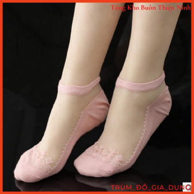 Combo 10 đôi tất ren công chúa cổ ngắn cho nữ