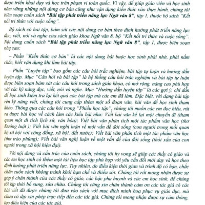 Bài Tập Phát Triển Năng Lực Ngữ Văn 8 - Tập 1 (Kết Nối)