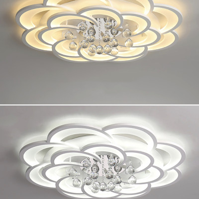 Đèn ốp trần,Đèn mâm Led Hoa Mai có khiển từ xa thay đổi chế độ màu ánh sáng,phù hợp phòng khách hoặc ngủ - Hàng chính hãng Klasse