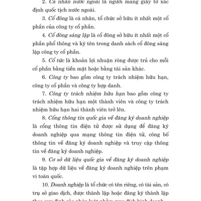 Luật doanh nghiệp năm 2020 (Sửa đổi, bổ sung năm 2022, 2024) bản in 2025