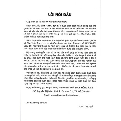 SÁCH - Tư liệu dạy - học địa lí 9 (dùng chung cho các bộ sgk hiện hành) ha