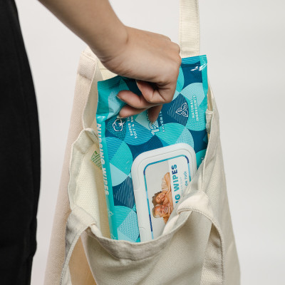 Khăn giấy ướt vệ sinh cơ thể NursingWipes gói 12 khăn size lớn 30x20cm hương trà xanh lau người lớn tuổi, người bệnh, người đi phượt dùng 1 lần