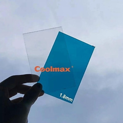 Tấm poly đặc Coolmax 1,8ly, khổ rộng 2,1m - tấm lợp lấy sáng - tấm nhựa trong suốt