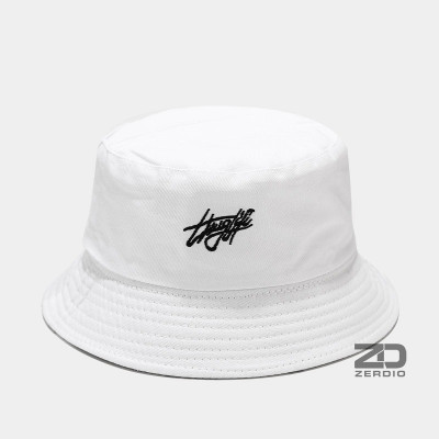 Nón vành tròn, Mũ bucket nam nữ tai bèo Hàn Quốc 2 mặt họa tiết chữ ký vải cotton cao cấp