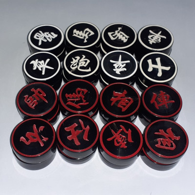 Quân Cờ tướng  sừng trâu đen đục máy cao cấp 3,7 cmx 1,2cm