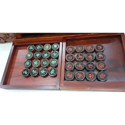 Quân Cờ Tướng Gỗ Trắc- Hàng chính Hãng-kt 3,8 cm Khắc Laszer