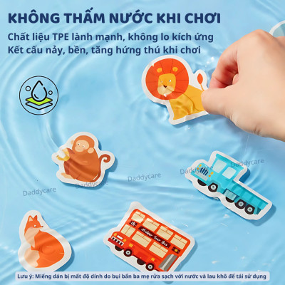 Hình Dán Sticker Cho Bé dùng nhiều lần Mideer Reusable Jelly Sticker Set 3 chủ đề