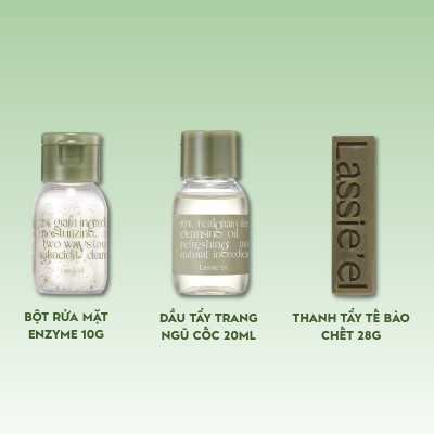 Bộ travel kit 3 sản phẩm làm sạch da Lassie