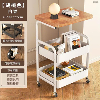 Kệ Để Đồ 3 Tầng Có Bánh Xe – Kệ Spa Mặt Gỗ, Khung Sắt Sơn Tĩnh Điện – Kệ Đẩy Đa Năng Cho Nhà Bếp, Phòng Khách, Phòng Ngủ- HÀNG CHÍNH HÃNG MINIIN