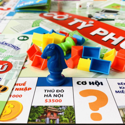 Cờ tỷ phú Monopoly cao cấp bản Việt Nam cải tiến - Boardgame cờ tỷ phú vui nhộn kích thước 31x31 và 42x42 - Hàng chính hãng D Danido 
