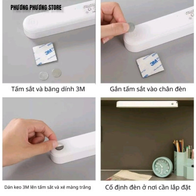 Đèn Led thông minh cao cấp gắn tường, tủ đọc sách tích điện đa năng nhiều cấp độ điều chỉnh ánh sáng bằng nút cảm ứng 1 chạm và điều khiển từ xa có hẹn giờ
