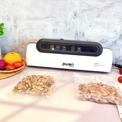 Máy hút chân không JIWON JWH-2830, máy hàn miệng túi nhỏ gọn, dùng được cho đa số loại túi