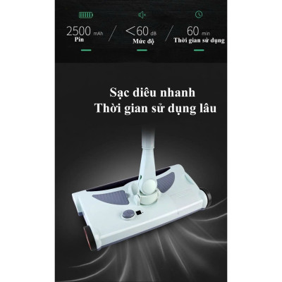 Chổi Lau Nhà Kết Hợp Hút Bụi Đa Năng 3 Trong 1 – Quét, Lau, Hút Tự Động Xoay 360° , vòi nước