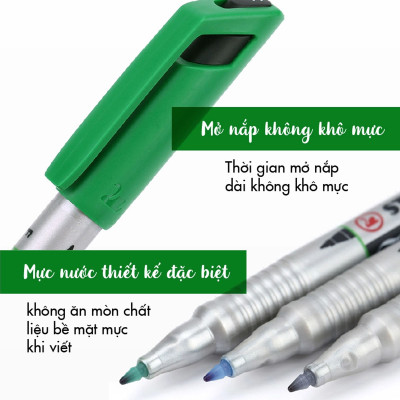 Bút kỹ thuật STABILO Write-4-all PERMANENT M 1.0mm (AP146M) - Xanh lá
