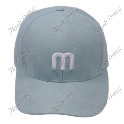 Mũ lưỡi trai M nón kết nhung thêu chữ M phong cách UIzzang form unisex nam nữ thời trang