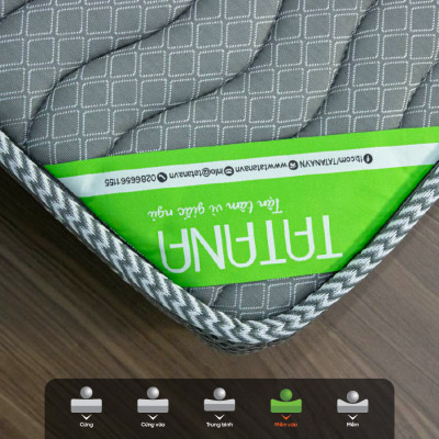 Nệm Cao Su Tổng Hợp Vải Gấm Lạnh Tatana Dạng Thẳng,  Nâng Đỡ Cơ Thể, Êm Ái , Bảo Hành 10 Năm