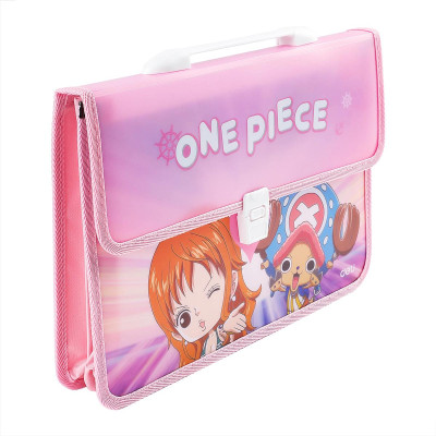 Cặp Tài Liệu Học Sinh A4 2 Ngăn One Piece - Deli EF621 - Màu Hồng