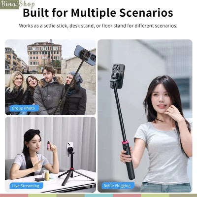 Ulanzi MT-84 - Tripod Đa Năng Cho Điện Thoại Có MagSafe, Bluetooth Remote, Xoay 360 Độ Cho Điện Thoại - Hàng chính hãng