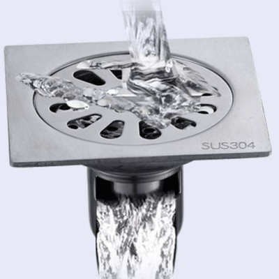 Thoát sàn ngăn mùi dạng phễu nước SUS304 (10x10cm)