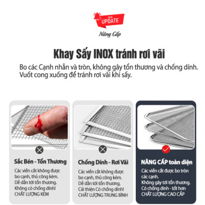 Máy sấy thực phẩm 8 khay thương hiệu Mỹ Septree DBC-08A01 công suất 500W - Hàng chính hãng