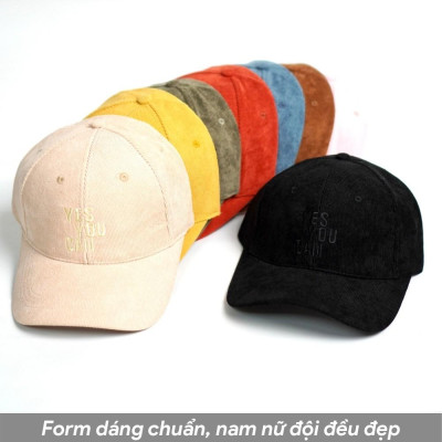 Mũ lưỡi trai ️ Nón kết thêu chữ Yes You Can phong cách Ulzzang form unisex nam nữ N06