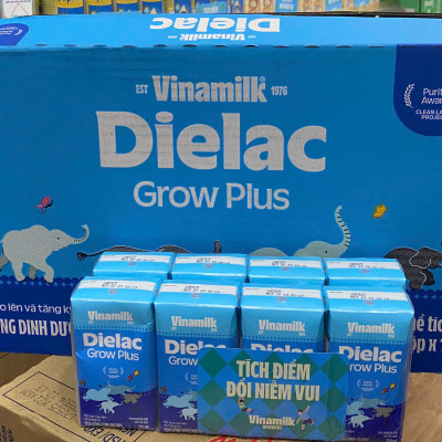 Thùng 48 Hộp Sữa Bột Pha Sẵn Vinamilk Dielac Grow Plus - Đỏ 110ml