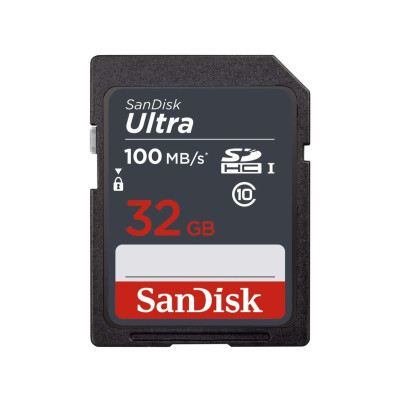 Thẻ nhớ SD Sandisk Ultra GN3 32GB 100MB/s UHS-I (cho máy ảnh) - Hàng Chính Hãng