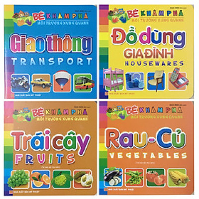 COMBO: Bé Khám Phá Môi Trường Xung Quanh - Giao Thông + Đồ Dùng Gia Đình + Trái Cây + Rau Củ