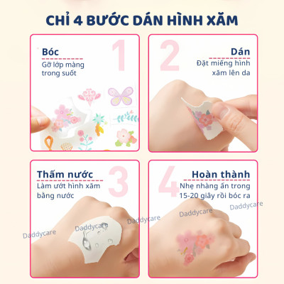 Hình xăm cho bé, dán móng tay cho bé Mideer Garden Fairy Dress Up Sticker Pack 1000 miếng