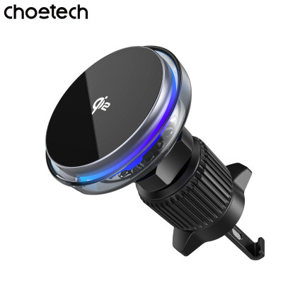 Giá đỡ điện thoại Magnetic 15W Choetech T233-F chuẩn Qi2 với đèn LED đổi màu - Hàng chính hãng