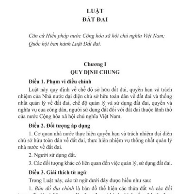 Sách - Luật Đất Đai (Nước Cộng Hòa Xã Hội Chủ Nghĩa Việt Nam - Sữa đổi bổ sung năm 2024) - ndbooks
