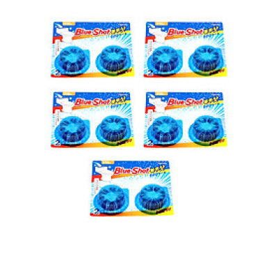 Bộ 5 Vỉ vệ sinh làm sạch bồn cầu Hàn Quốc Blueshot - Hàng cao cấp. 1 viên sử dụng được 600 lần xả tương đương thời gian lên tới 1 tháng rưỡi