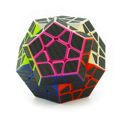 Rubik 12 mặt Lefun Carbon Megaminx - Rubik Sợi Carbon Cao Cấp ( Tặng kèm đế rubik)