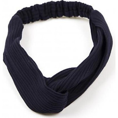 Băng Đô Vải Cài Tóc Thun Màu Xanh Đen - Mã BD069