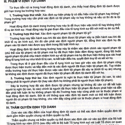 Phương Pháp Định Tội Danh Với 538 Tội Phạm Quy Định Trong Bộ Luật Hình Sự Năm 2015, Được Sửa Đổi, Bổ Sung Năm 2017 (Tái Bản Có Bổ Sung)