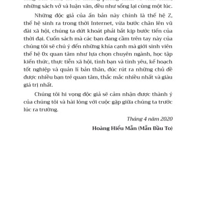 Trên Đường Trưởng Thành - Đợi Đến Tốt Nghiệp Thì Đã Muộn - Cẩm Nang Phát Triển Toàn Diện Của Sinh Viên Đại Học