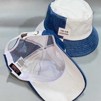 Combo nón cặp nam nữ Co.co phối vải jeans form chuẩn thời trang đường phố cao cấp