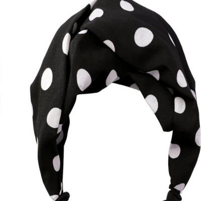 Băng đô vải turban hoạ tiết chấm bi dễ thương