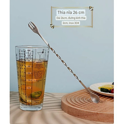 Bộ 2 thìa khuấy 2 đầu inox cao cấp