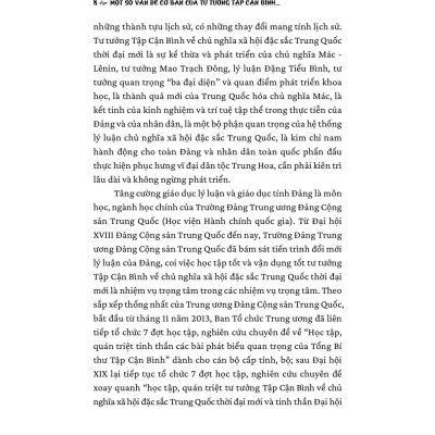 Một số vấn đề cơ bản của tư tưởng Tập Cẩn Bình về chủ nghĩa xã hội đắc sắc Trung Quốc thời đại mới