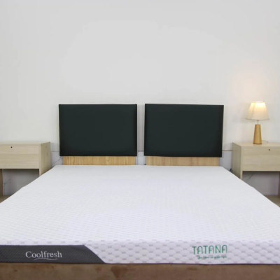 Nệm Cao Su Thiên Nhiên Tatana Cool Fresh, Áo Vải Cooling Làm Mát- Mền Mại, Êm Ái, Độ Đàn Hồi Cao -  Bảo hành 12 năm.
