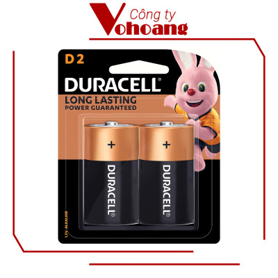 Pin Duracell Alkaline D Battery ( Bộ 2 Viên) - Hàng chính hãng